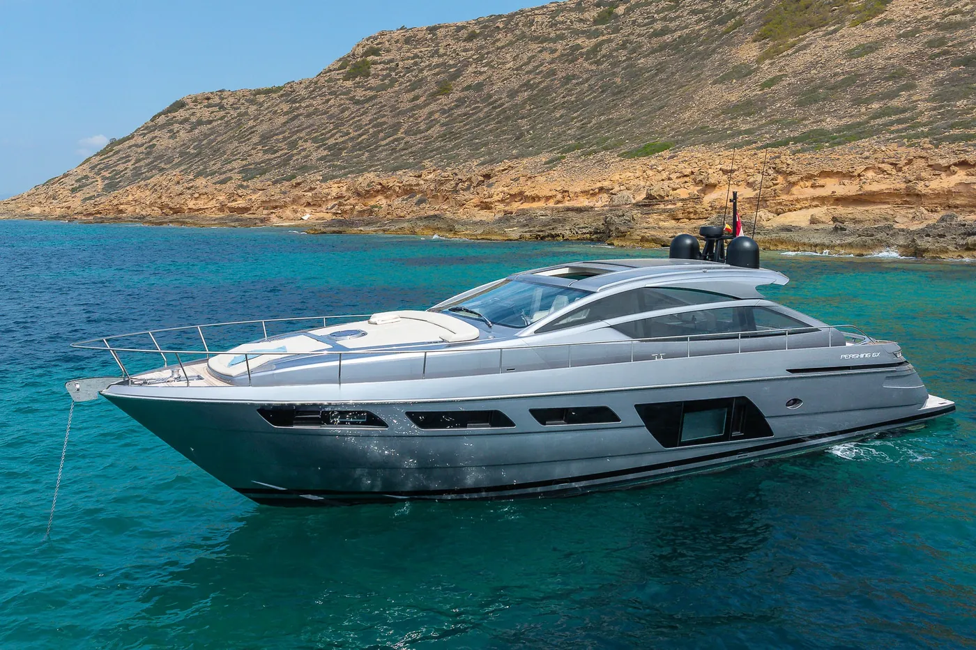 Pershing 6X · Dr No — private charter Ibiza